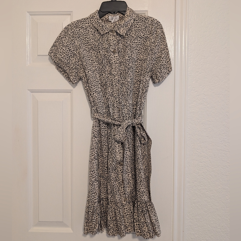 Japna Cream and Black Mini Dress